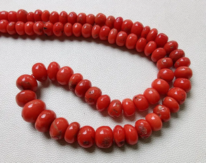 ลูกปัดปะการังเรียบ16นิ้ว AAA + ลูกปัด10 5มม. สีแดงพร้อมกล่องบรรจุ - Product Image 1