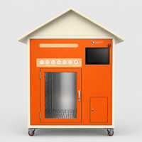 Máquina Automática Comercial para Bañar Mascotas, Estación de Aseo para Perros de Autoservicio con Pantalla Táctil y Gestión Remota