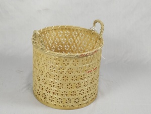 High Quality <b>Woven</b> Bamboo Storage <b>Basket</b> with Lid Hot Price Made in Vietnam - Product Image 3