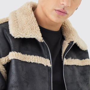 Adjustable New Arrival Customized Stylish Breathable <b>Plus</b> <b>Size</b> Premium High Quality Unisex Spring Bomber Leather <b>Jacket</b> - Product Image 5