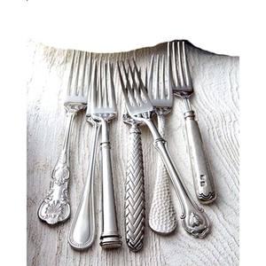 Ensemble de fourchettes plaquées or en acier inoxydable de haute qualité avec poignée multicolore look royal pour restaurant mariage maison - Product Image 6