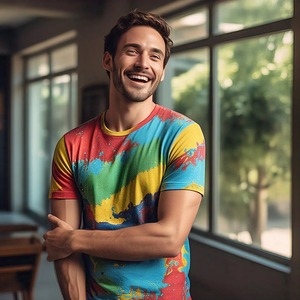 OEM Sublimation T Shirts Hommes Manches Courtes Col Ras du Cou Multi Couleur Tee Shirt Hommes Haute Qualité Sublimé 100% Coton TShirts - Product Image 5