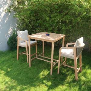 Personalizado moderno minimalista de madera maciza respetuoso con el medio ambiente sofá bar conjunto mesa de centro para exteriores de alta calidad - Product Image 2