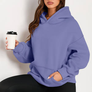 Sudadera con capucha de manga larga para mujer, ropa informal holgada de estilo Hip Hop, sudadera con estampado de tela gruesa cálida, sudaderas de punto, 2025 - Product Image 5