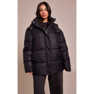 Vestes matelassées en toile tricotée pour femmes, nouvelle conception, haute qualité, respirantes, grande taille, réversibles, coupe-vent, à capuche - Product Image 1