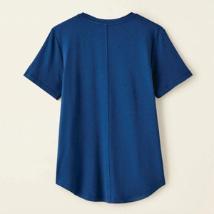 Camiseta de secado rápido 2025 con logotipo personalizado para mujer, Camiseta de algodón y poliéster de gran tamaño, ropa de calle informal al por mayor, entrega rápida OEM de verano - Product Image 2