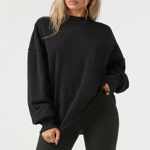 Sudadera Casual Extra Grande con Cuello Redondo para Mujer, 100% Algodón, Impermeable, Transpirable, para Invierno, con Logotipo en la Espalda, 300g - Product Image 3