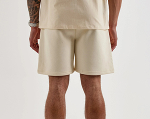 Shorts tendance d'été en coton épais style streetwear avec imprimé graffiti, taille élastique et cordon de serrage, coupe ample - Product Image 5