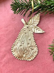 Navidad 2D Árbol Decoraciones colgantes Adornos para Feliz Navidad Decoraciones para fiestas de Navidad Árbol de metal Dorado - Product Image 5