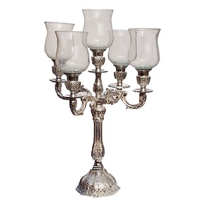 Bougeoirs 5 bras centres de mariage candélabres de haute qualité grand doré décoration de la maison candélabres faits à la main pour mariage - Product Image 3