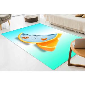 Tapis imprimé poisson orange - Cadeau pour demoiselle d'honneur, décoration intérieure, motif vibrant, tapis à poils doux - Product Image 5