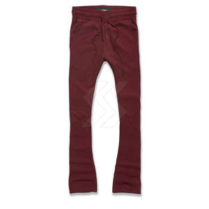 Pantalones de chándal apilados Servicio OEM de último diseño Pantalones de chándal apilados cómodos de la mejor calidad para hombres - Product Image 1