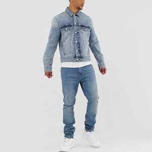 แจ็คเก็ตผ้ายีนส์สำหรับผู้ชายเสื้อแจ็กเก็ตยีนส์มีฮู้ดสำหรับฤดูหนาวผลิตจากผ้ายีนส์ - Product Image 4