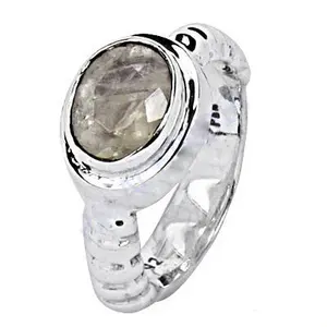 925 zilveren boho statement ring voor vrouwen, handgemaakt met ovaal geslepen topaas edelsteen, platina materiaal, voor dagelijks gebruik en beloften. - Product Image 2