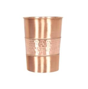 Nouvelle arrivée Décoration de table en verre et métal cuivre martelé personnalisable pour la consommation de boissons de fête - Product Image 2