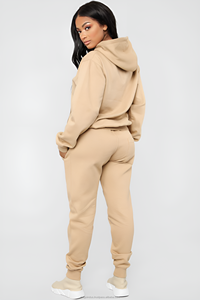 Ensemble de survêtements 2 pièces OEM personnalisés pour femmes Combinaison d'hiver avec couleur et impression personnalisées - Product Image 4