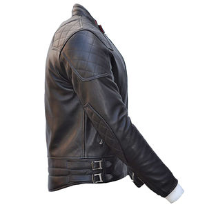 Nouvelle veste de moto sur mesure en gros pour hommes, logo personnalisé vintage, veste en cuir véritable pour hommes avec logo en relief 3D - Product Image 2