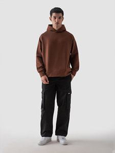 Custom Polyester/Cotton Logo Vintage Oversize Men Hood Heavy Fleece Knitted 320g High Quality No String Raglan Sleeve Boxy Fit - Product Image 2