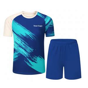 Nouvel ensemble de vêtements de badminton respirant personnalisé 2026 pour hommes |   Maillot et short en jersey de polyester à séchage rapide avec logo frontal - Product Image 4