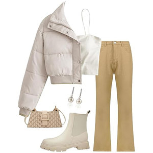 Chaqueta de Invierno Cálida para Mujer, Ligera, Resistente al Agua, Plegable, con Capucha, Chaqueta Acolchada con Cremallera Completa en la Parte Delantera, Capucha Ajustable, Compacta - Product Image 3