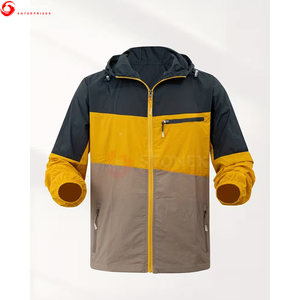 Veste coupe-vent en toile de haute qualité, design personnalisé, vente en gros, nouvelle mode, imperméable, respirante, écologique, à capuche, pour hommes - Product Image 4