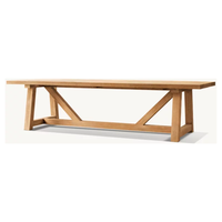 Table à manger en bois massif moderne de haute qualité pour salle à manger, appartement, maison, villa, hôtel, restaurant