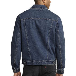Chaqueta vaquera de algodón de alta calidad Chaqueta vaquera de manga larga para hombre personalizada Abrigos más vendidos para hombre - Product Image 3