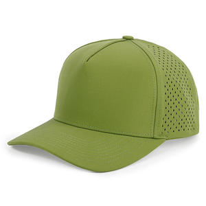 Gorra de Béisbol de Secado Rápido con 5 Paneles y Orificios Cortados a Láser, Estilo Casual, para Verano, Golf, con Cierre a Presión - Product Image 2