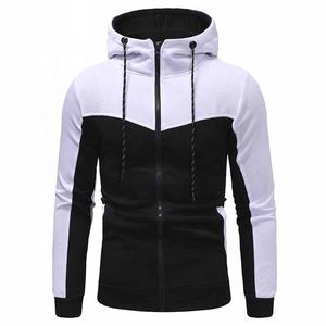 Sudaderas con cremallera ajustadas de alta calidad para hombre, la mejor calidad, nuevo diseño, ropa de calle, Color blanco y negro con estampado en relieve - Product Image 1