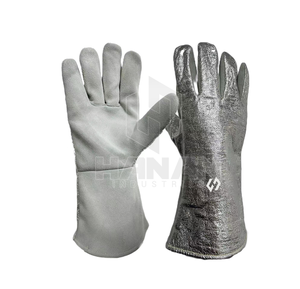 ถุงมือทำงานหนังกันความร้อนถุงมืองานเชื่อมหนังกันไฟถุงมือเชื่อมหนังป้องกันความร้อนดีไซน์ใหม่ - Product Image 1