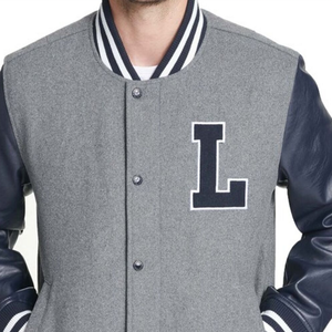 แจ็คเก็ตหนัง PU คุณภาพสูงสำหรับผู้ชาย สไตล์วาร์ซิตี้ ปรับแต่งได้ สไตล์ไฮสตรีท ปักลายด้านหน้า กันน้ำ กันลม สำหรับฤดูหนาว ไซส์ XS รับผลิตแบบ OEM - Product Image 2