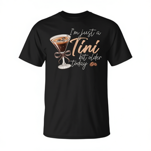 Camiseta promocional de cumpleaños Martini I'm Just a Tini Bit Older Today Espresso - Product Image 2