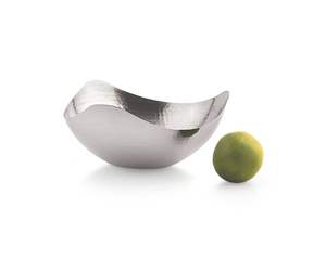 Bol de service décoratif en acier inoxydable martelé à la main / Bol à fruits - Product Image 3