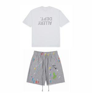 Nouveau T-shirt ample et court en coton 100 % pour femme, décontracté, respirant, anti-plis, à épaules tombantes, en tissu tricoté 220g - Product Image 4