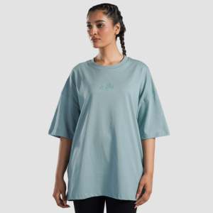 Camiseta Mint Shift de Corte Holgado, Jersey de 210 g/m², Ligera, con Estampado Gráfico y Etiqueta Personalizada - Product Image 4