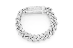 Nouveauté Bracelet à maillons cubains en diamant cultivé en laboratoire à la mode Bracelet chaîne à maillons glacés Hip Hop Meilleur prix d'usine pour femme - Product Image 2