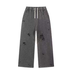 Muestras Gratis al por Mayor, Pantalones Deportivos de Felpa Francesa 100% Algodón, Talla Grande, Estilo Vintage, Lavado Ácido, Personalizados, para Hombre - Product Image 3