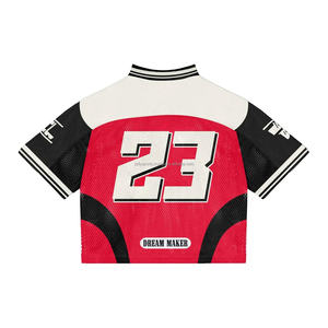 Ropa de calle con impresión sublimada personalizada, camiseta de fútbol a la moda, camiseta de Algodón 100% con corte holgado e impreso, camiseta de fútbol a la moda - Product Image 4