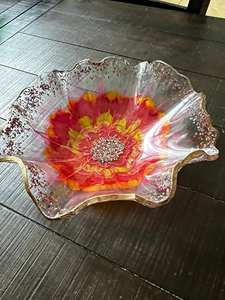 Ensaladera de resina ODM hecha a mano con remolino blanco y negro, patrón de remolino Aqua, textura de mármol pulida para el hogar, Hotel, fiesta, Buffet - Product Image 6