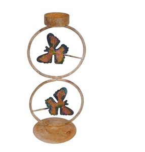 Bougeoir décoratif en métal plaqué or aspect papillon support décoratif fait à la main pour bougeoir meilleure fabrication - Product Image 6