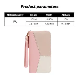 Carteras de moda con cremallera para mujer, monederos largos, bolsos, monederos para monedas, tarjeteros, billeteras de cuero PU - Product Image 5