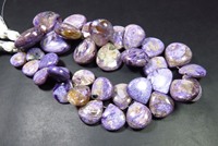 Perles de charoïte violette naturelle, brin de 8 pouces, 9-17 mm, forme cœur, lisses, qualité supérieure, 260 carats, fournitures pour la fabrication de bijoux DIY