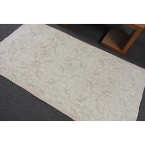 พรมตุรกีโบราณ3.6ft x 6.7ft สไตล์คลาสสิกขนสีขาวขนแกะสีขาวน้ำยางเย็บปะติดปะต่อกันสำหรับวัยรุ่นพื้นที่ขนาดใหญ่รูปสี่เหลี่ยมผืนผ้าการออกแบบห้องโถง - Product Image 4