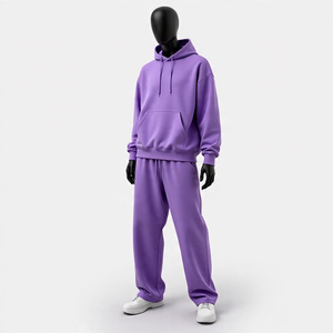 Conjunto de pantalones de chándal y Sudadera con capucha con logotipo personalizado completo de alta calidad, traje deportivo, chándal, conjunto de dos piezas, chándal para correr para hombre - Product Image 2