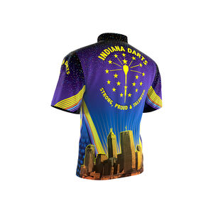 Sublimación de poliéster personalizada Servicio OEM Chaquetas de jaula de béisbol de bateo baratas de manga corta de secado rápido - Product Image 2