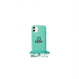 Funda de Silicona Real DAM con Correa para Teléfono IP 17 Pro Max, Color Puro, Disponible en Varios Colores - Product Image 1