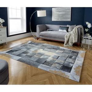 Custom <b>Grey</b> Hair On Cowhide <b>Rug</b> with Laser Engraving Handmade Real Leather Fur Carpet <b>For</b> Home & Office Decor - Product Image 2