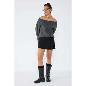 Pull en tricot à col bateau - Product Image 4