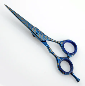 Ciseaux de coiffeur bleu de haute qualité ciseaux de cheveux de coiffeur japonais ciseaux de coiffure 6" - Product Image 5