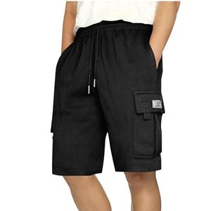 Short de course fitness en éponge française personnalisé pour hommes, respirant, sport d'été, baseball essentiel, motif solide, impression écologique - Product Image 4
